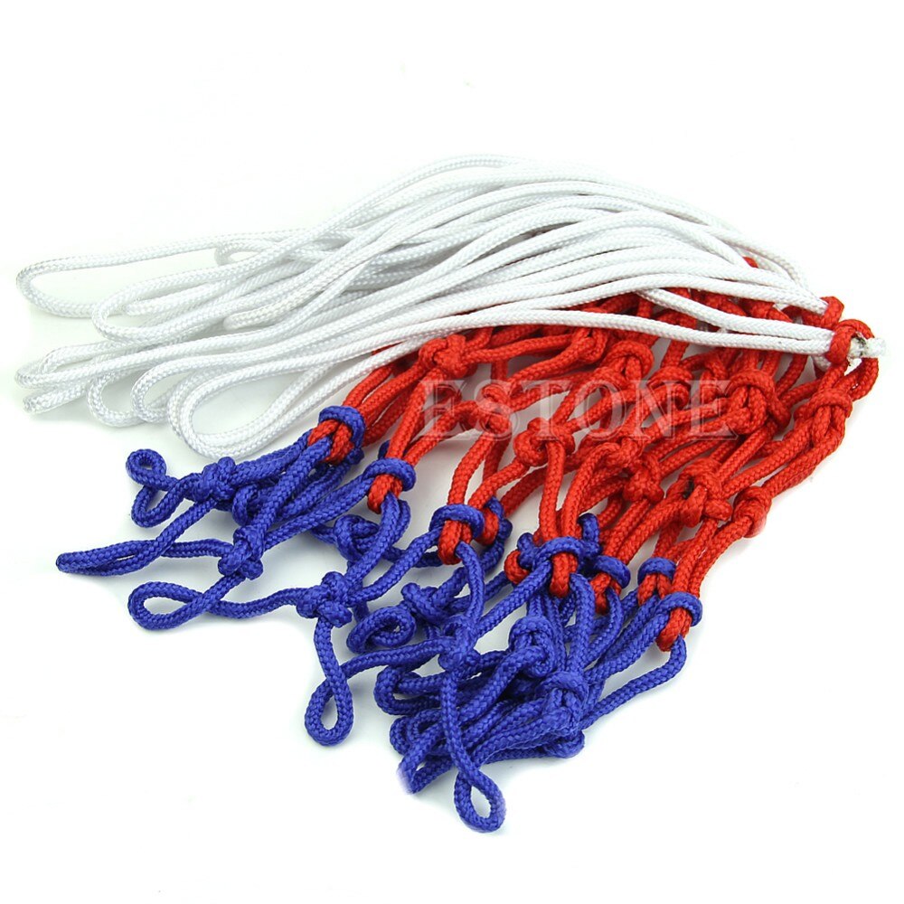 Standard Red/White/Blue Nylon Basketball Netball Goal Hoop Net Netting Sports