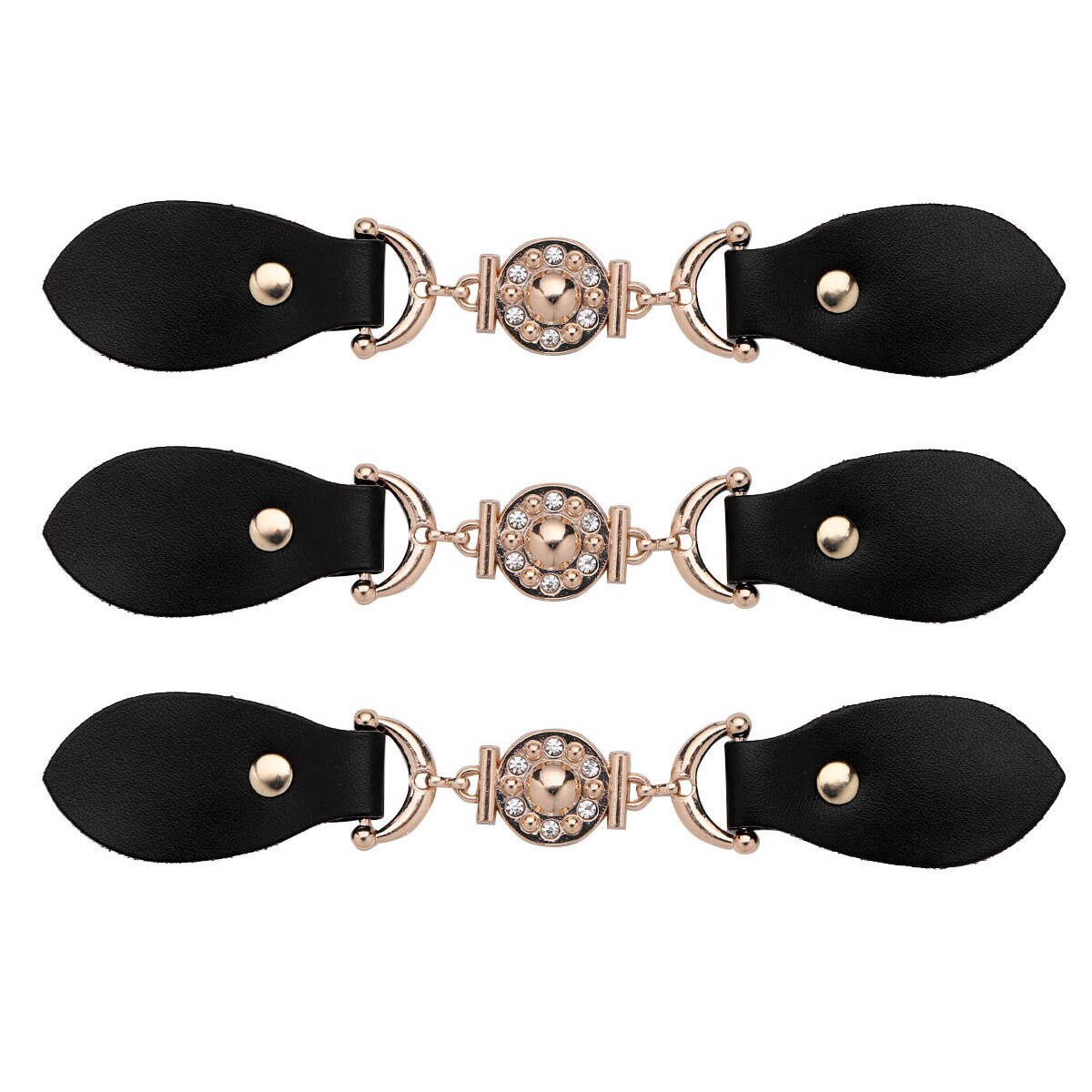 3 par poncho cape cardigan clips wrap sjal fastgørelse pu læder spænder skridsikre spændenåle til tøj indretning gør det selv tilbehør