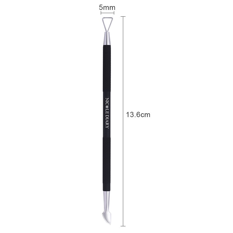 Nicole Dagboek Rechte Gebogen Tweezer Nail Sticker Rhinestone Picker Matte Black Uv Gel Polish Remover Nail Art Tool