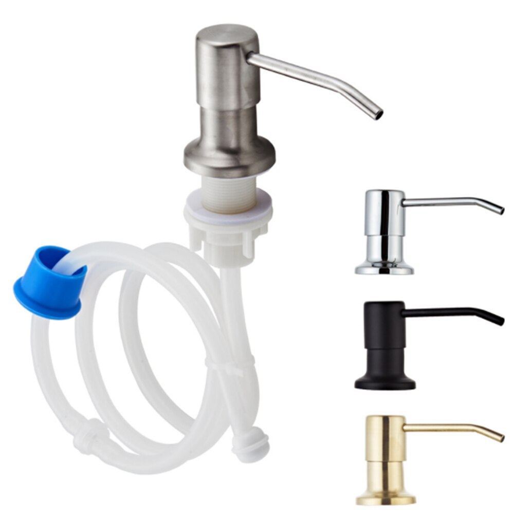 Bathroom Liquid Soap Dispenser Set Detergent Dispensers Kitchen Sink Soap Ddispenser Press Dispenser Head with Silicone Tube