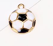 Breloques en émail pour Sport, Football, pendentif, bracelets, bijoux, DIY, artisanat plus à la , 12mm 18mm, 10 pièces/lot: samll golen