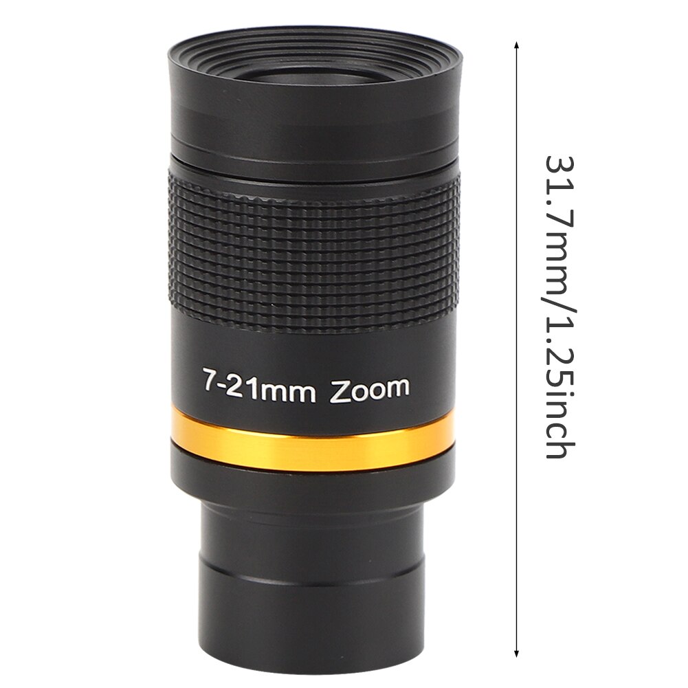 Astronomische telescoop 7 21mm continue zoom oculair observatie 1.25 inch /31.7 mm zwarte foto studio zoom oculair