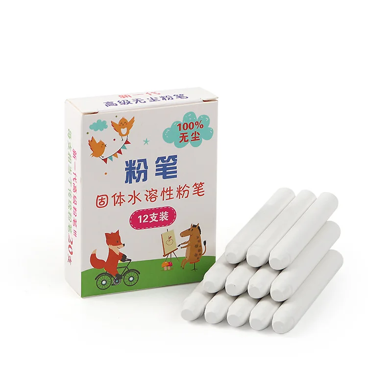 4/6/12pcs Dust Free Solid Water Chalk Non-toxic Blackboard Whiteboard Drawing Pens Colorful Chalk Markers School Office Supplies: Red