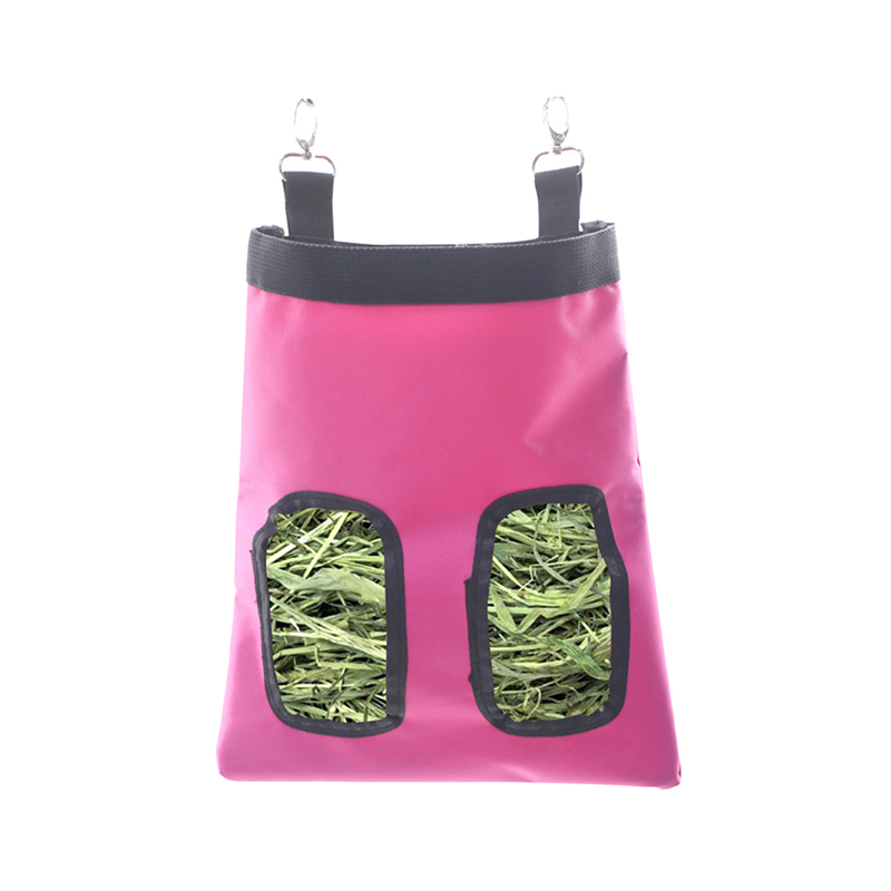 Sac à foin pour lapin et cochons d'Inde, mangeoire pour petits animaux, nourriture pour lapin, accessoires pour animaux de compagnie, 2/4 trous: Brun foncé