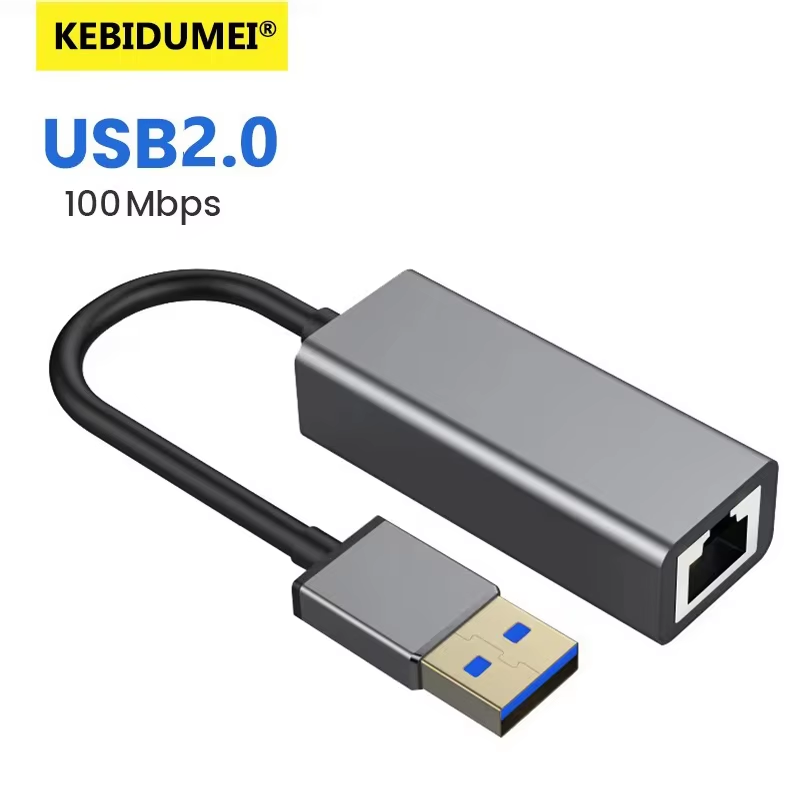 2.5G USB Ethernet Adapter 2500Mbps USB3.0 Lan Network Card USB C to RJ45 Internet Adapter for Laptop PC Windows Mac OS USB-A/C: black