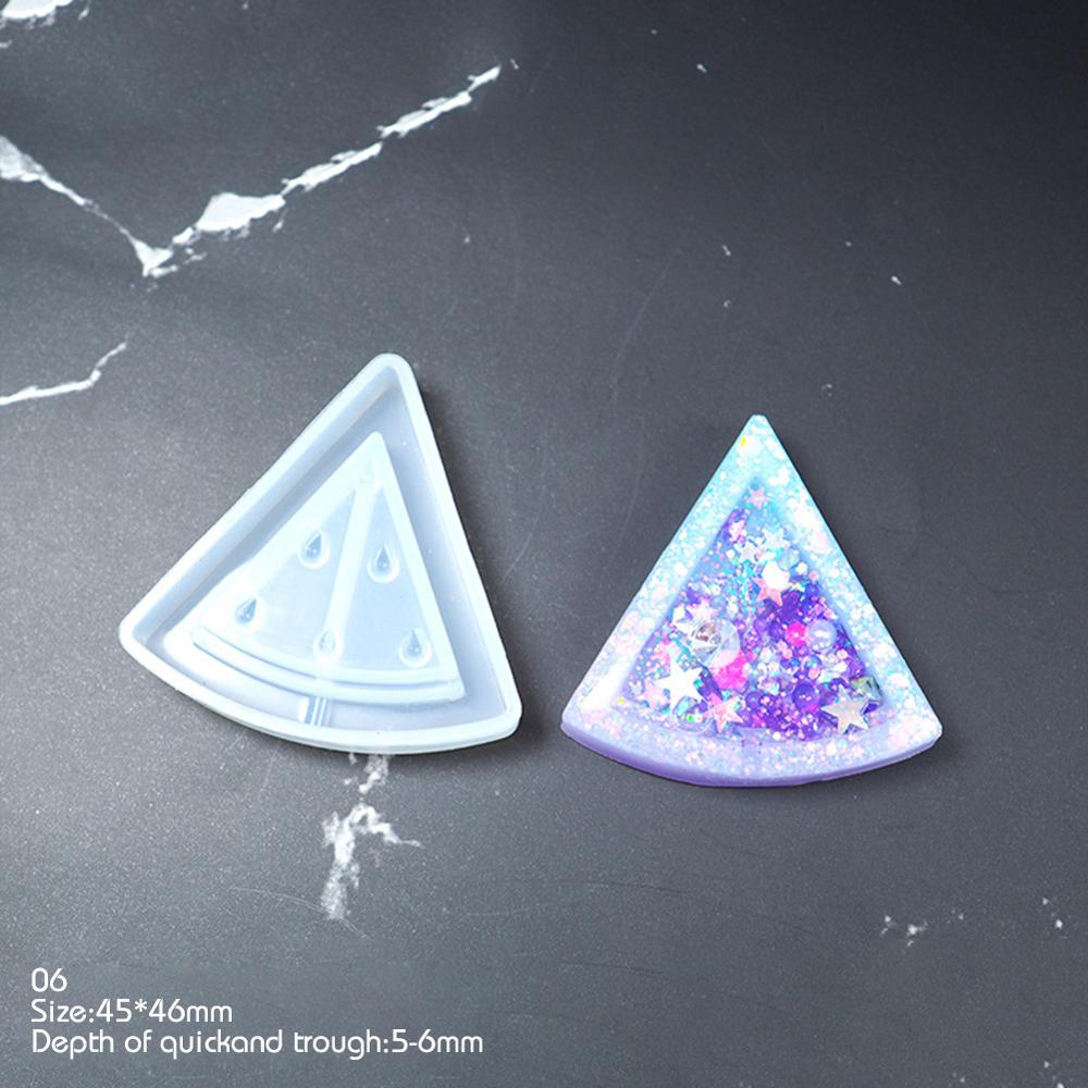 1PC Kreative Multi Geformt Silikon Formen DIY Schlüssel Kette Anhänger Erdbeere Shaker Silikon Formen Schmuck Machen Werkzeuge: Watermelon