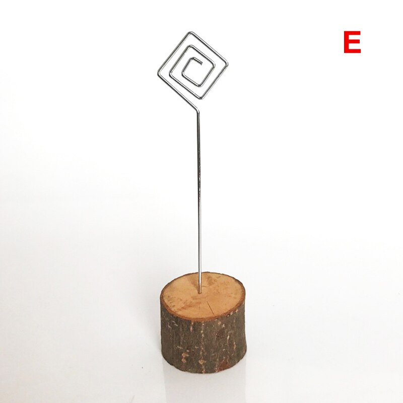 Nyligt 10 stk rustikke træ placerings kortholder med hvirveltråd træ bundbord nummer til bryllupsbord navn nummer tegn t: E