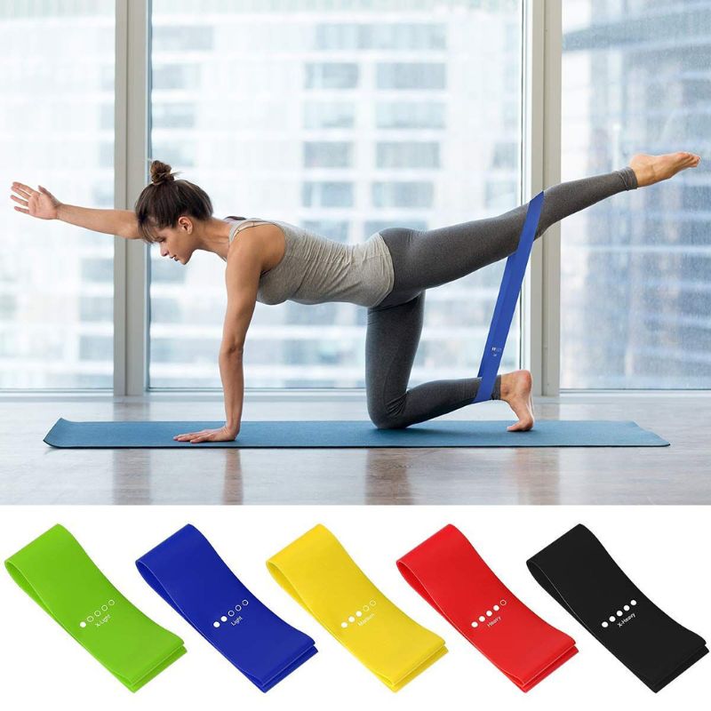5 Packs Resistance Loop Bands, Resistance Exercise Bands for Home Fitness Stretching Strength Training, Physical Thera