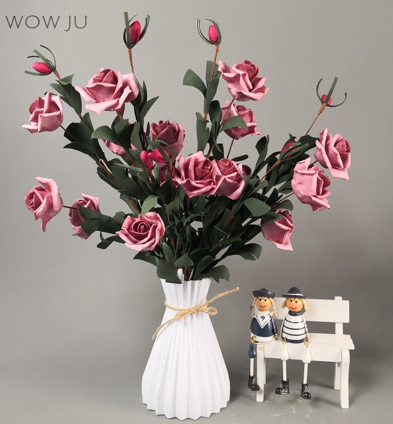 Plastic Vazen Woondecoratie Imitatie Keramische Vazen Europese Bruiloft Moderne Decoraties Onbreekbaar Creatieve Eenvoud