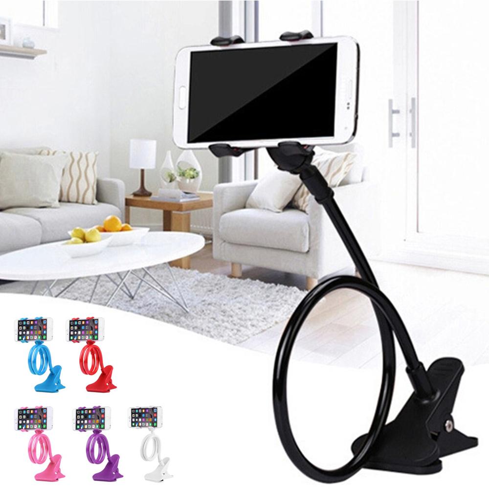 Support de téléphone portable Flexible à deux pinces, bras paresseux
