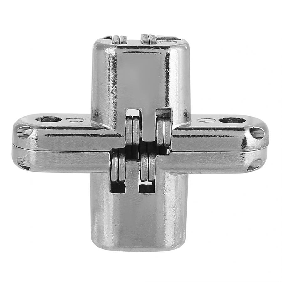 Zinc Alloy Hidden Hinges Concealed Cross Door Hinge Bearing Silver Door Hinge