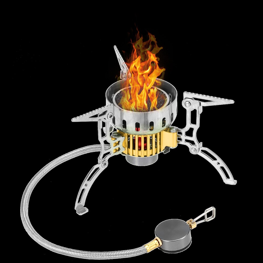 Outdoor Infrared Camping Stove Ultralight Portable Furnace Collapsible Windproof Gas Stove Mini Burner for Cookout Picnic Hiking