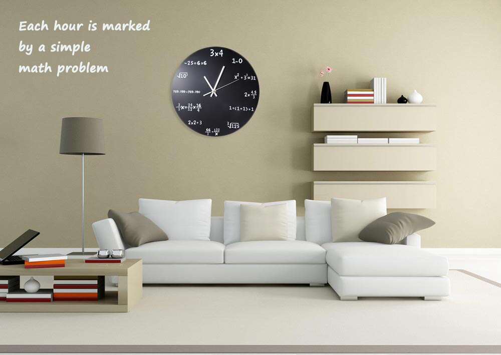 Large Wall Clock Mathematics Blackboard Pop Quiz Clock Modern Big Wall Watches For Living Room Wall Decor