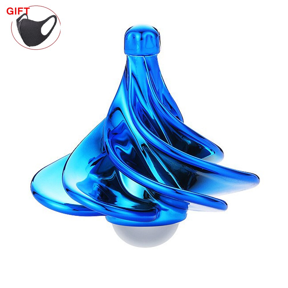 Gyroscope pneumatique pour enfants, jouet de décompression, de noël, souffle de vent coloré, jeu d'intérieur: blue