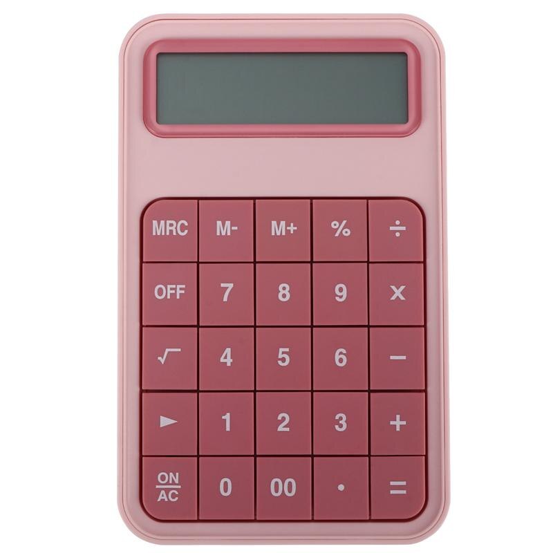 1pc Large Screen Electronic Calculator Office Stationery Practical Calculator: Pink