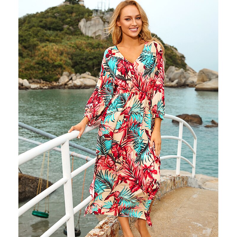 Cotton Beach Cover up Kaftans Sarong Bathing Suit Cover ups Beach Pareos Swimsuit Cover up Womens Swim Wear Beach Tunic Q1203: Default Title
