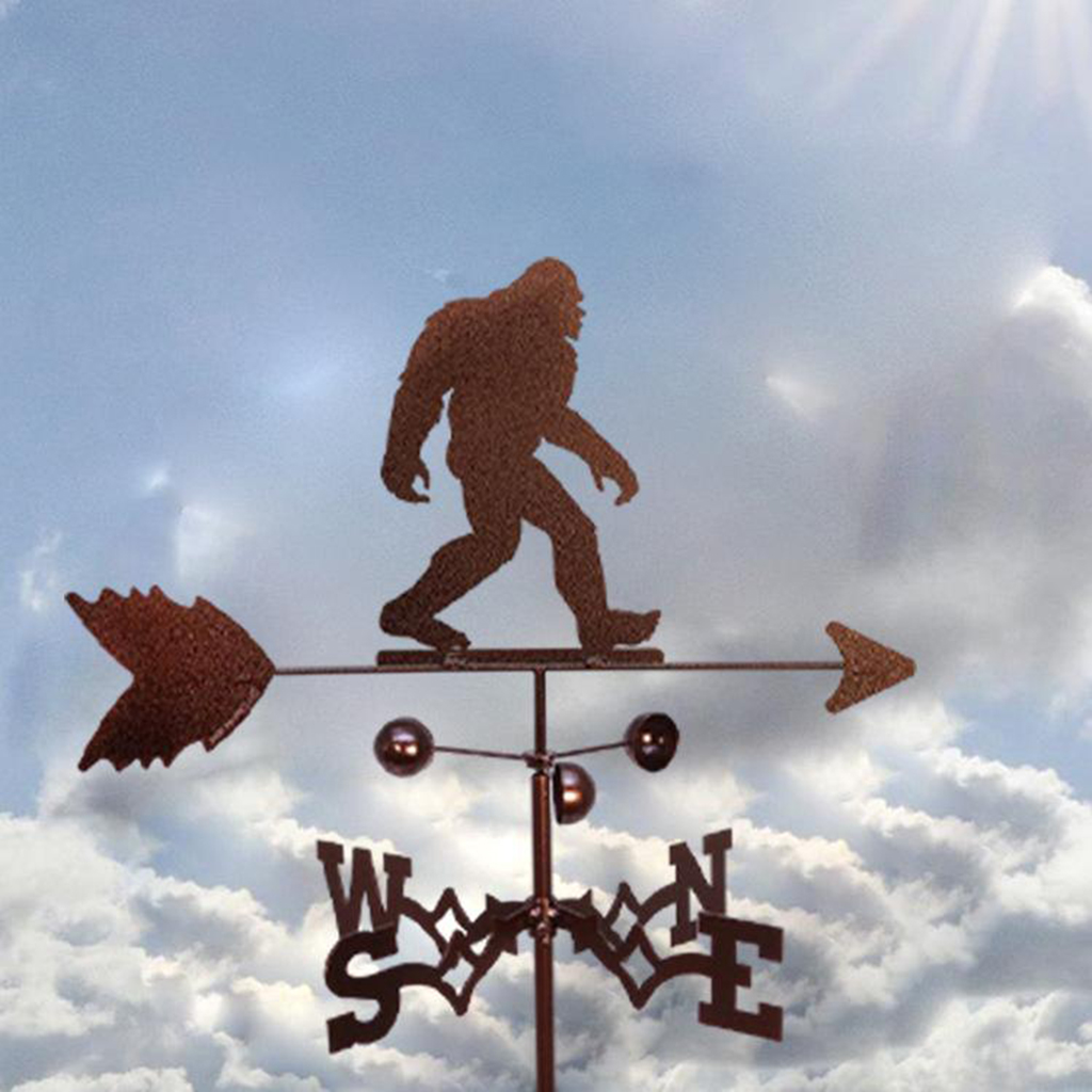 Vintage Style Weathervane Roof Mount Weather Vane Yard Farm Scene Stake: Sasquatch