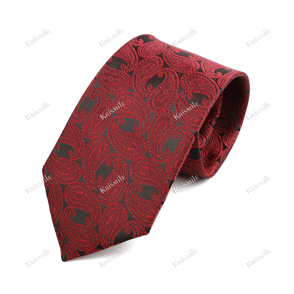Paisley Mannen Stropdas Klassiek Rood Blauw Groen Luxe Jacquard Stropdas Bruiloft Dagelijkse Slijtage Bruidegom Shirt Pak Das