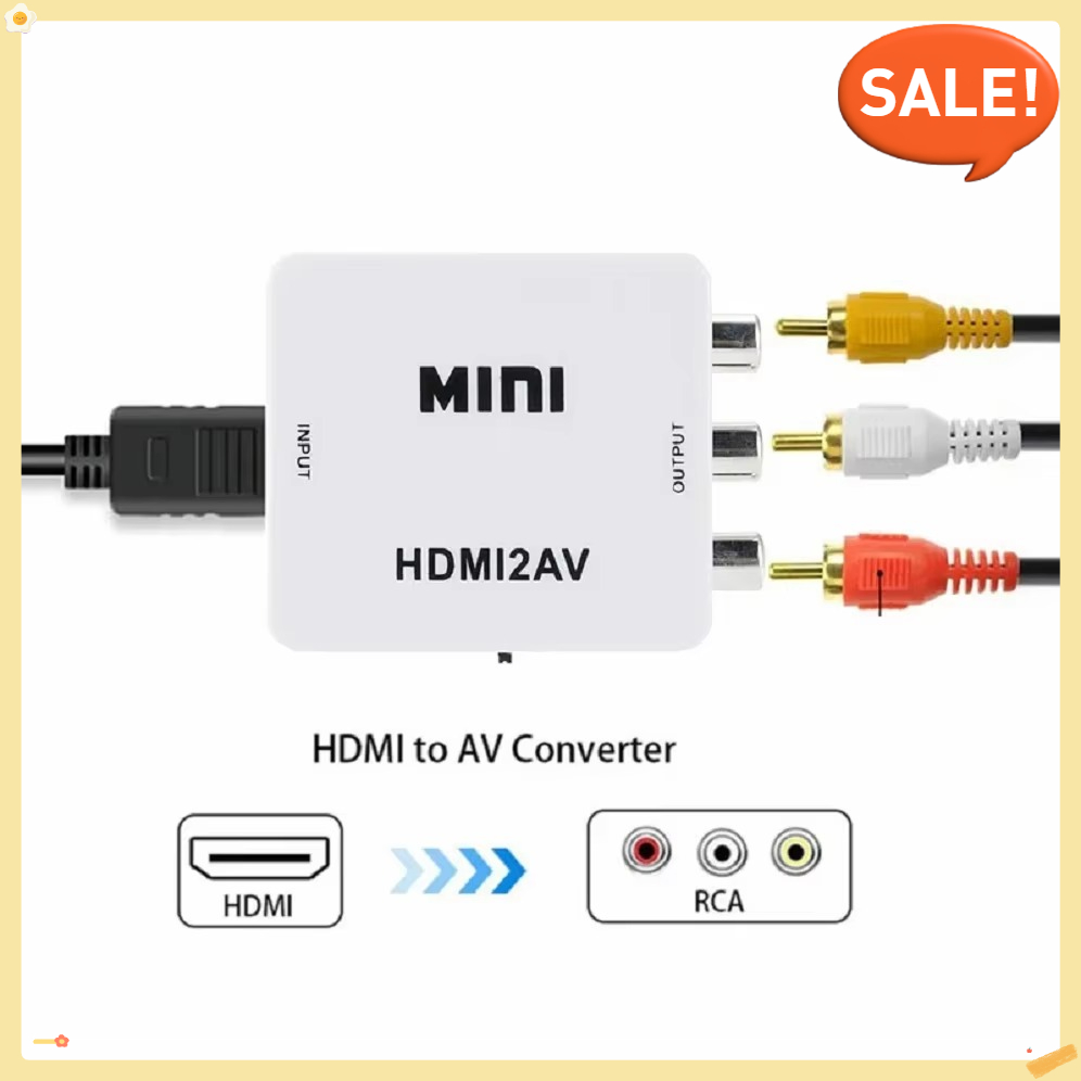 Hdmi-kompatibel til av rca-adapter hdmi-kompatibel rca av cvsb lr-videokomposit av-scaler-konverter til pc hdtv-projektor: Rosenrød