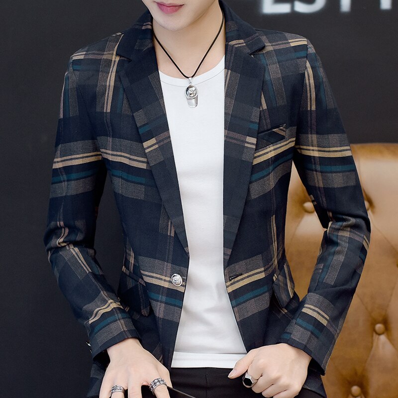 Miesten rento bleiseri takki slim fit napit mekko takki miesten bleiseri mallit toimistotakit trajes hombre casuales takit  jj60xx: B / M