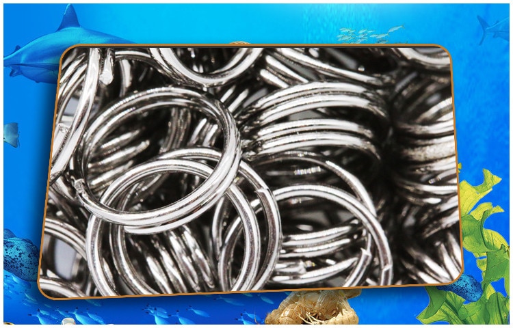 OLOEY 50pcs/set key ring split rings stainless steel split ring for fishing Accessories Tools