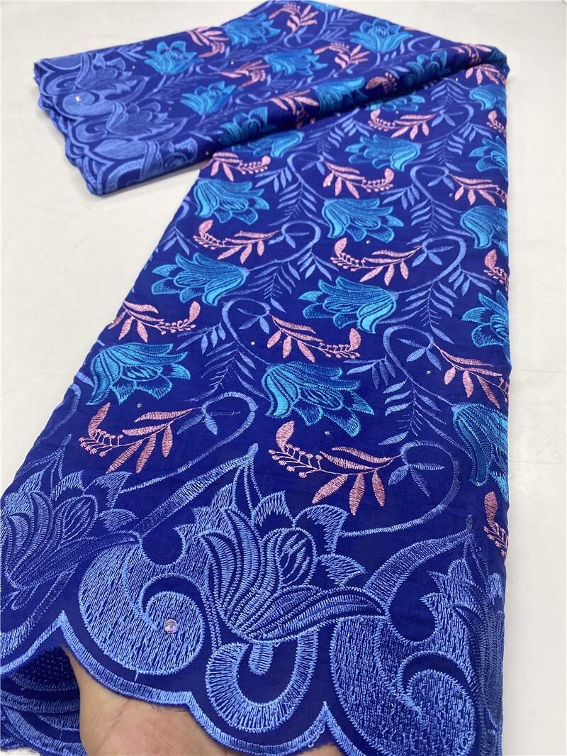 Pure White Swiss Voile Lace In Switzerland African Nigerian Dry Lace Fabrics Cotton Lace Sewing YA3722B-1: Picture 5