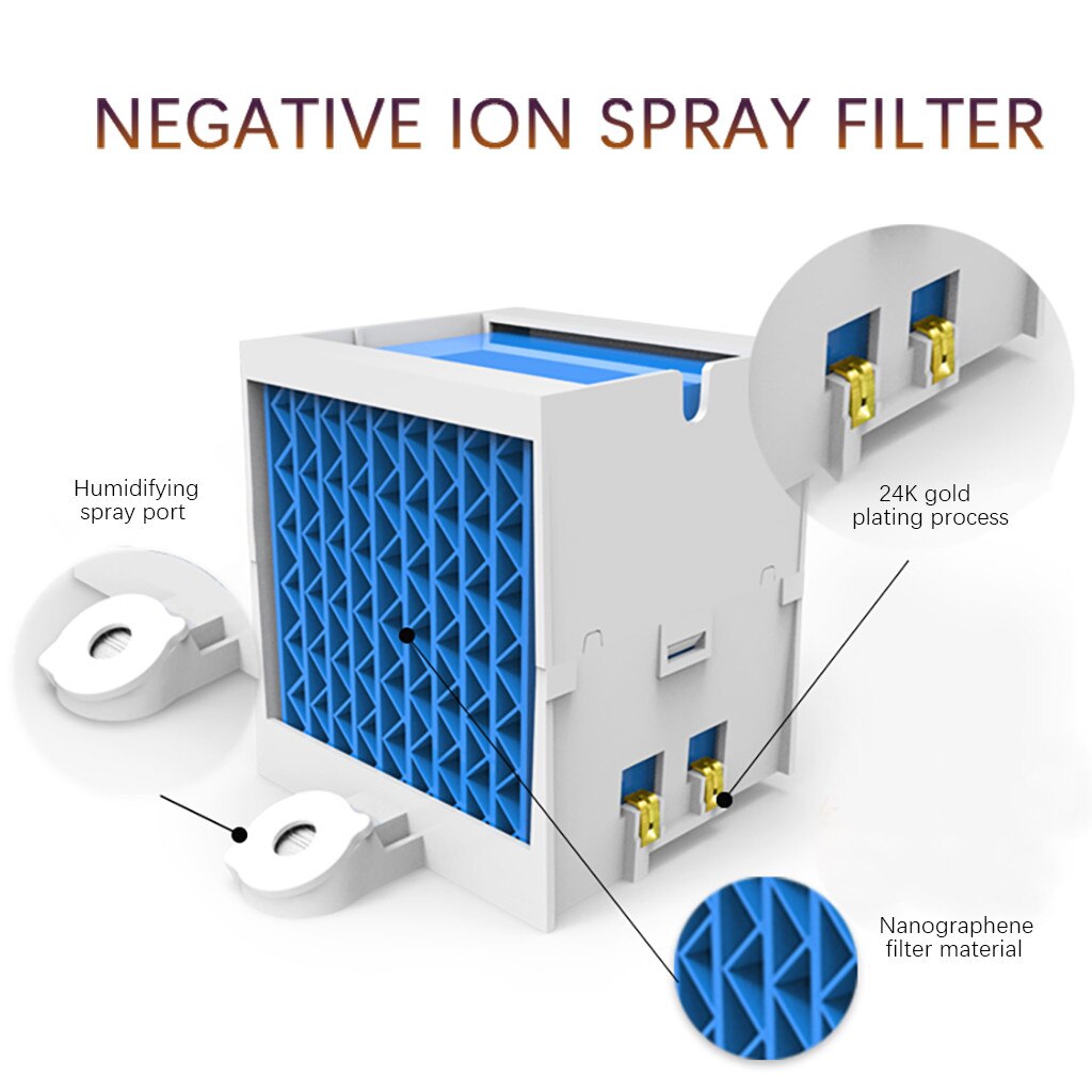 Mini Portable Air Conditioner USB Charging Portable Multifunction Air Conditioning Fan Home Refrigerator 10ml Water Tank