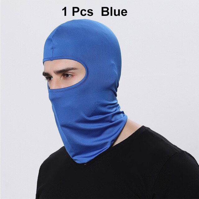 Motorcycle face mask, Unisex ski mask for face protection, full face mask, gangster mask #: 1 Pcs blue