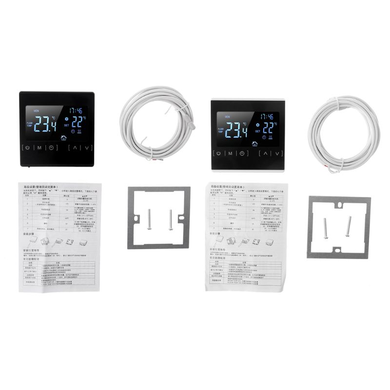 LCD Touch Screen Thermostat Electric Floor Heating System Water Heating Thermoregulator AC85-240V Temperature Controller