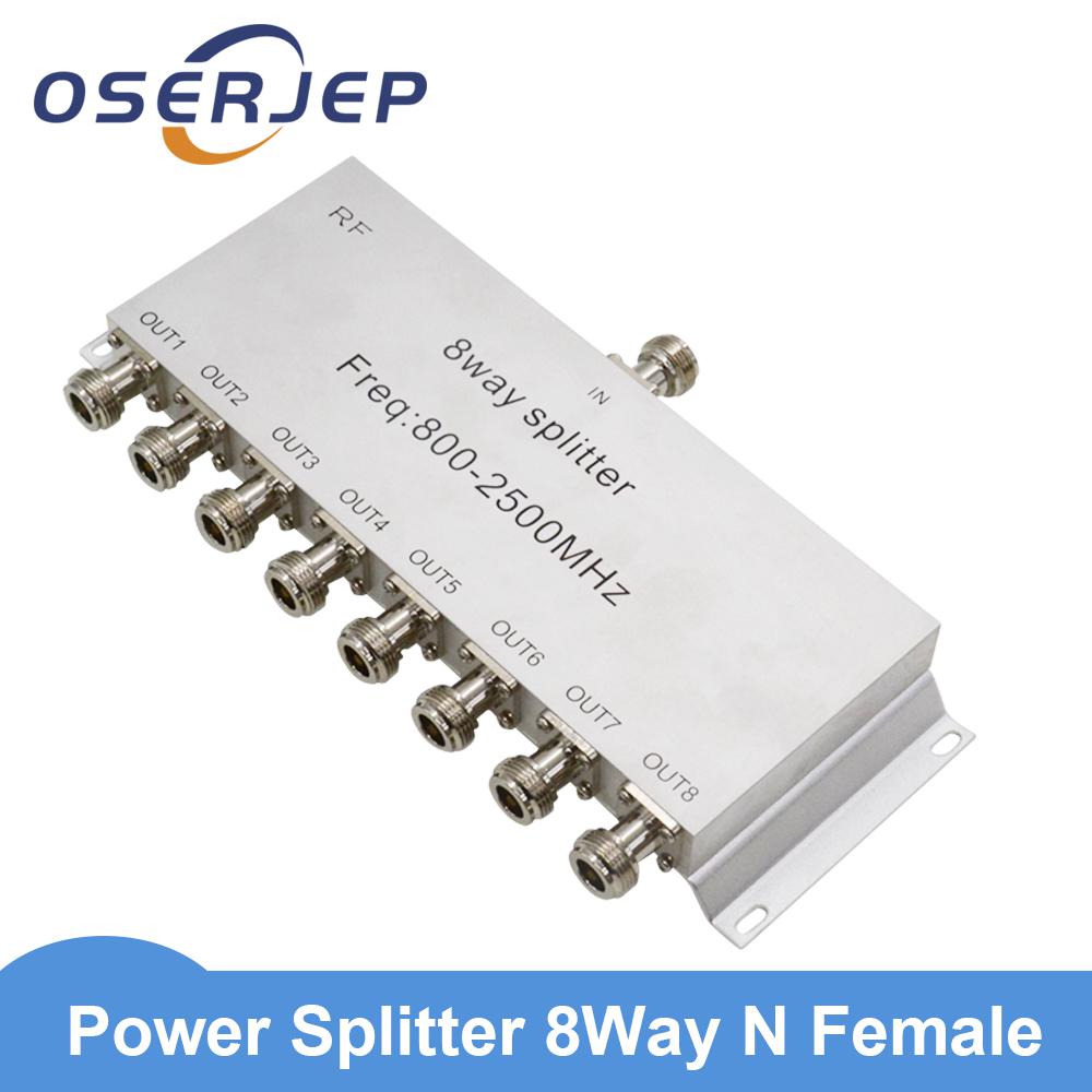 RF Coaxial Splitter 1 to 2/3/4/8 Way Power Splitter 380-2500MHz Signal Booster Divider 50ohm N female splitter Connect Cable