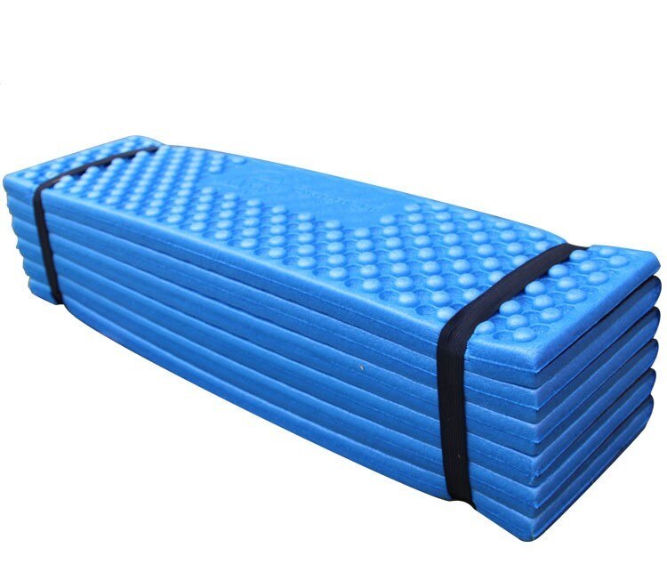 Ultralight Portable Outdoor Camping Mat Ultralight Foam Folding Beach Tent Picnic Mat Sleeping Pad Waterproof Camping Mattress: Type B  Blue