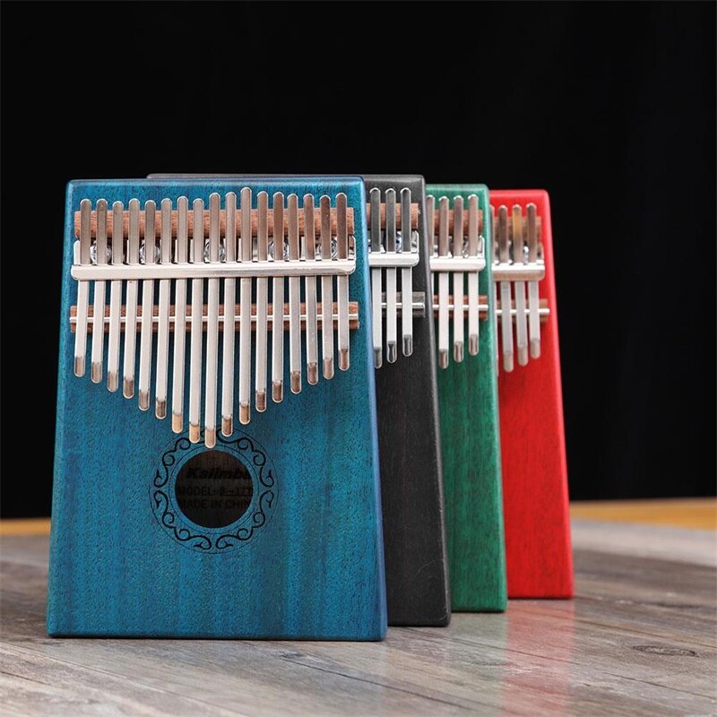 17 clave Piano de pulgar Kalimba de de madera de caoba cuerpo instrumento Musical con libro de Aprendizaje Ajuste martillo Unisex calimba
