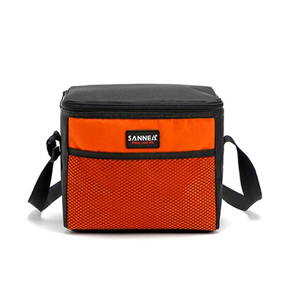 5L Cooler Bags Insulated Lunch Bag For Kids Women Food Bag For Sandwich Roomy Portable Oxford Lunch Box Bag Thermal Picnic Tote: LB08- Orange