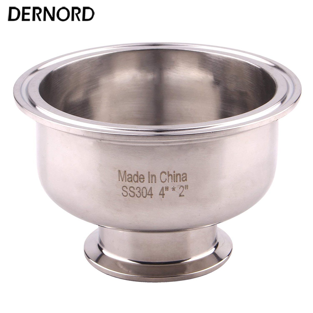 DERNORD 4 ''tot 2'' Tri Klem Kom Reducer, Sanitaire Montage Rvs 304, halfbolvormige Tri-clamp Reducer