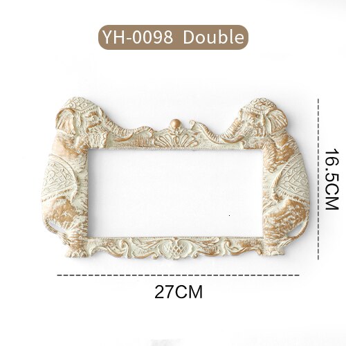 Resin Switch Sticker Pastoral Home Light Switch Cover Square Flower Pattern Wall Light Socket Stickers Home Decor For Wall decor: F