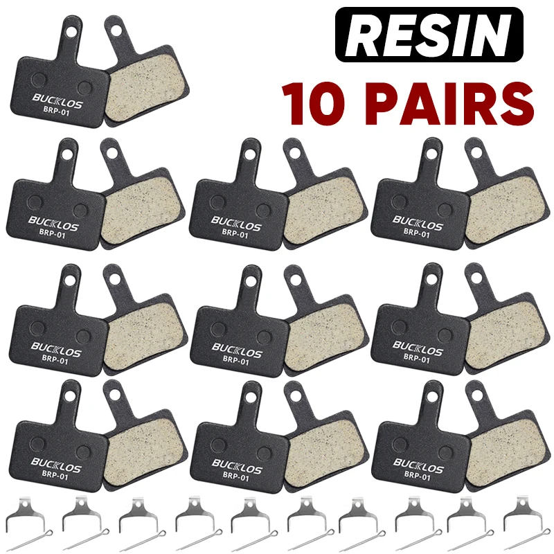 Pastillas de freno de resina BUCKLOS 1/2/4/6/8/10 piezas pastillas de disco hidráulico de bicicleta para SHIMANO MT200 B01S pastilla de freno de bicicleta duradera resistente al desgaste