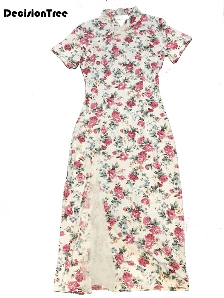 Chinese Jurk Cheongsam Moderne Qipao Korte Avondjurk Traditionele Sexy Nachtclub Retro Cheongsam Chinese Jurk