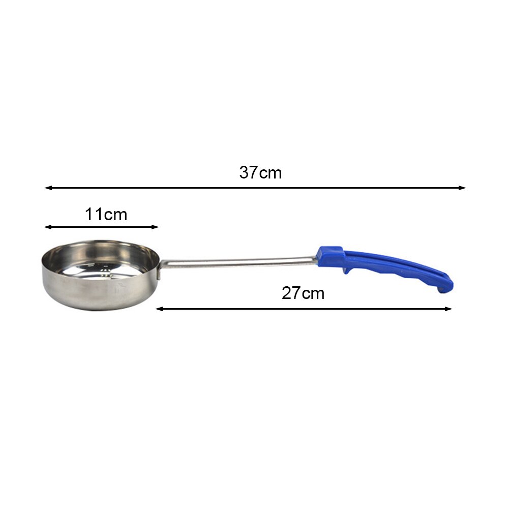 Louche à Pizza avec manche en caoutchouc, cuillère de cuisine à fond plat avec Long manche en caoutchouc, ustensiles de cuisine: 8 ounce
