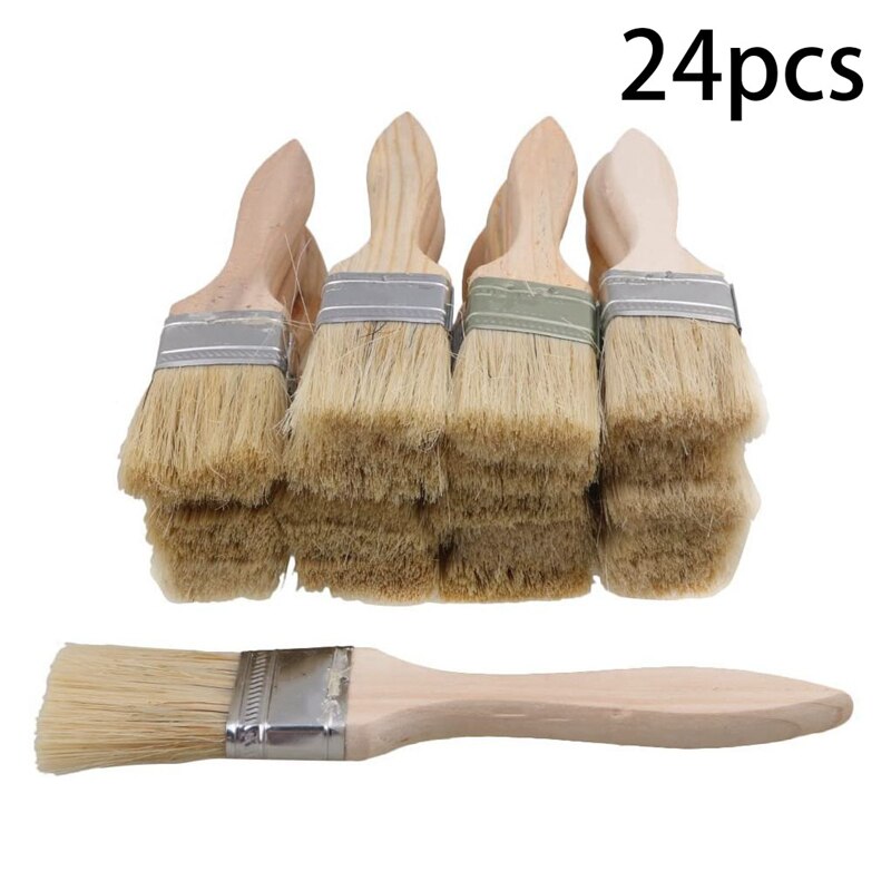 24 Pack of 1.5 Inch (35mm) Paint Brushes and Chip Vicedeal
