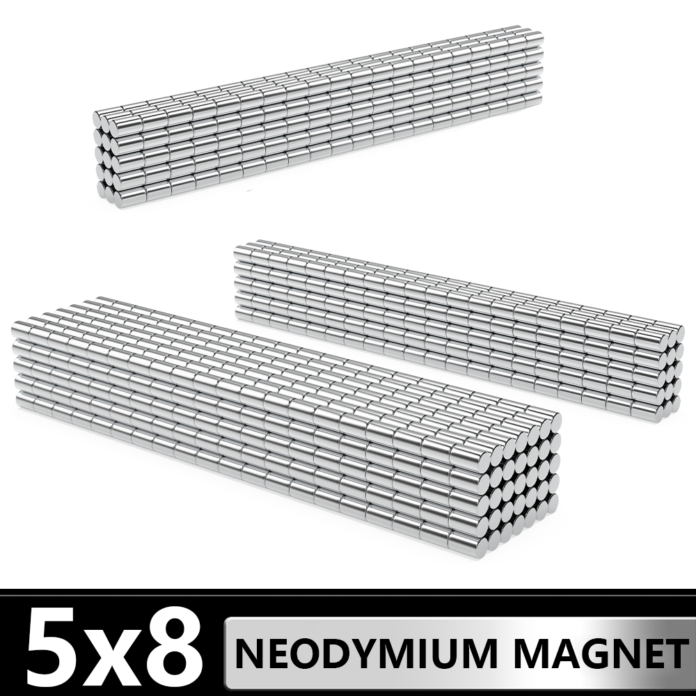 5x8mm Super Strong Round Magnet Powerful Refrigerator Magnets for Fridge, DIY, Building, Scientific, Craft, and Office Magnets