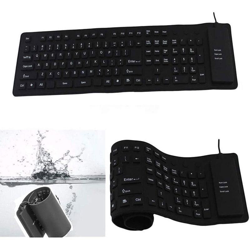 109 Keys Silicone Soft USB Wired Keyboard