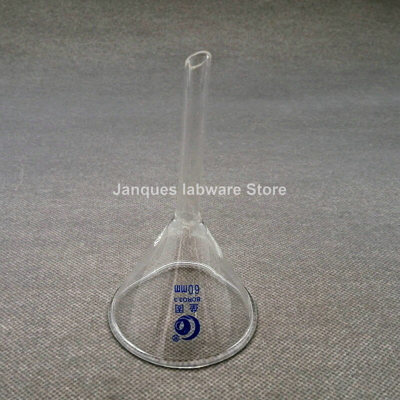 1pc 60mm gennemsigtig borosilikatglas trekanttragt arbejdskraft filtreringsværktøjer kemi uddannelsesmæssige papirvarer