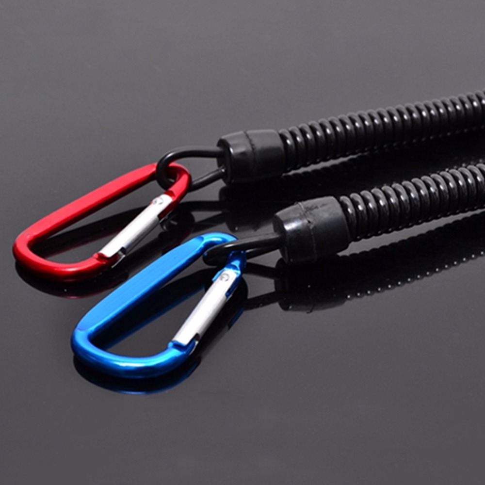 Cordones de protección para pesca, cuerda con mosquetón, canoa, Kayak, soga de seguridad, caña de pescar, pinzas para pescado, mango de labios, herramienta de aparejos