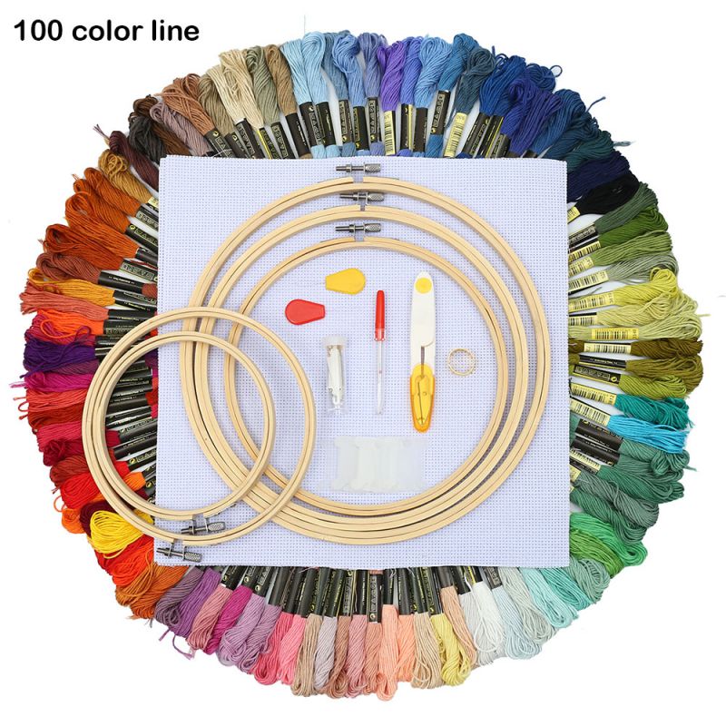 Kit de agujas mágicas para bordar, Kit de aro de aguja para bordado artesanal, herramientas de costura para manualidades