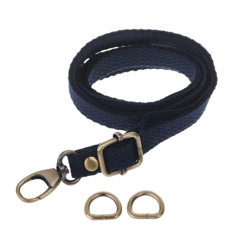 448B Verstelbare Canvas Reizen Schouderriem Tas Handvat Crossbody Handtas Vervanging: Dark blue