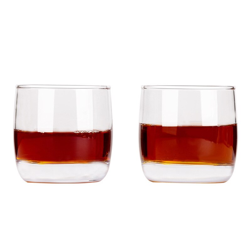 Wine Glass Crystal Whisky Glass Simplicity Transparent Thick Bottom Wine Cups For KTV Bar Club Vodka Scotch Liquor For Men