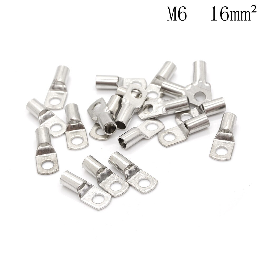 20 stk  sc6-5/6 m4/m5/m6/m8 bolthul fortinnet kobberkabelsko batteriterminaler 4 mm 2 6 mm 2 10/16/25 mm 2 35/50 mm 2 4mm 5mm 6mm 8mm: M6 16 mm 2