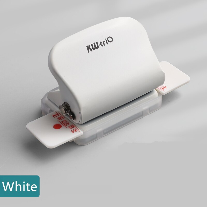 KW-trio 6-Hole Paper Punch Handheld Metal Hole Puncher Capacity 6mm for A4 A5 B5 for Notebook Scrapbook Diary Binding 99H9: 1pc White