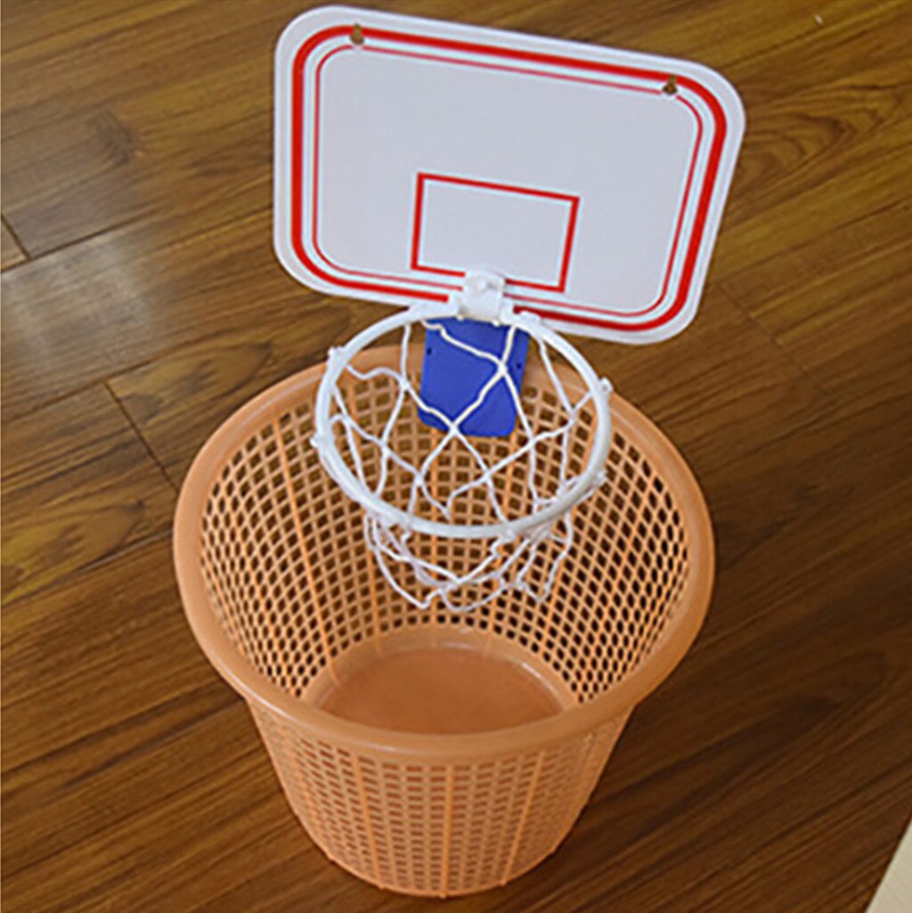 Intérieur pliant Portable Suspension libre poinçon MINI en plastique cadre de basket-ball ensemble de basket-ball Mini basket-ball Net jeu cerceau anneau #20: Default Title