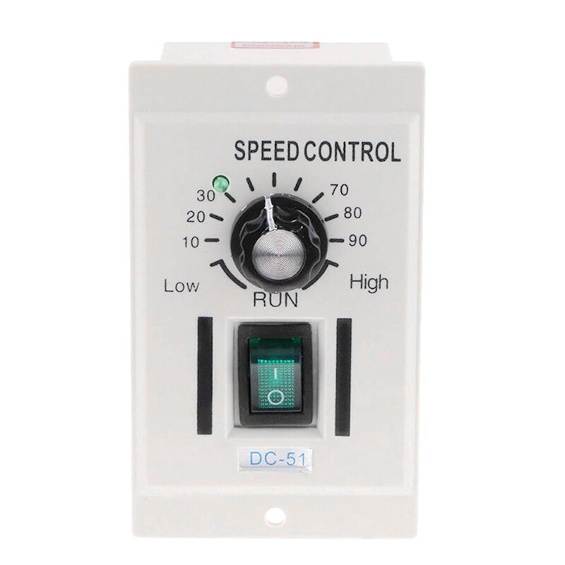 Ac 110V 400W Knob Motor Speed Controller Dc 0-90V Variable Adjust Lathe Control: Default Title
